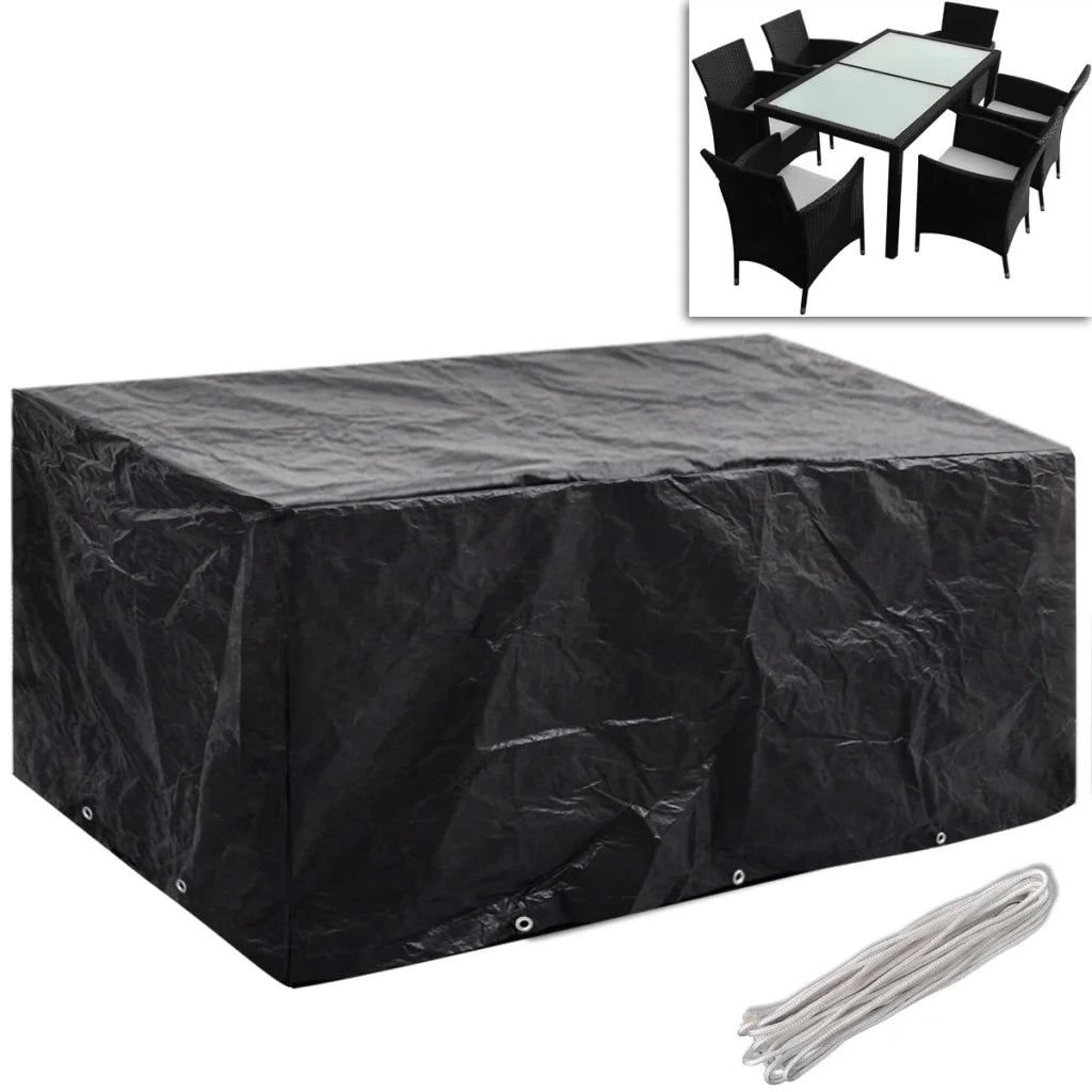 Coperture Arredi Giardino | Telone per mobili da esterni 2 pz Polyrattan 6 Persone 240x140cm