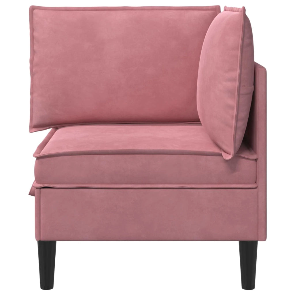 Divano con Stoccaggio Rosa Velluto
