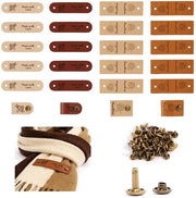 Etichette in Pelle Manuali - 20 Pezzi - Spilloni - Adatti per DIY - Regali - Decorative e Resistenti - Etichetta