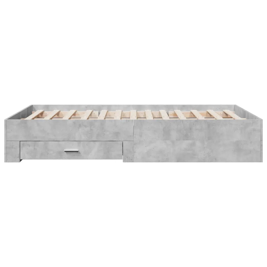 Giroletto Cassetti Grigio Cemento 140x190 cm Legno Multistrato 3280401