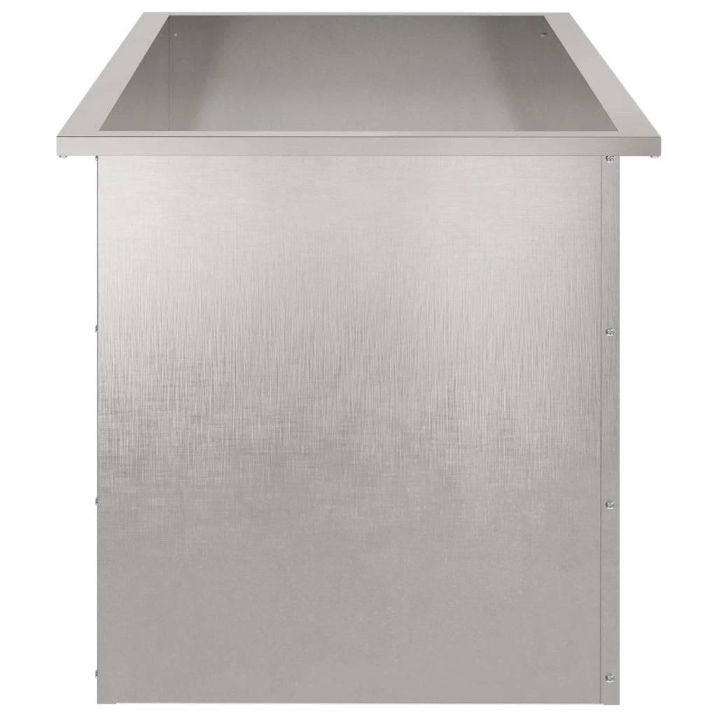 Fioriera da giardino con LED Argento 50 x 100 x 48 cm 8008232