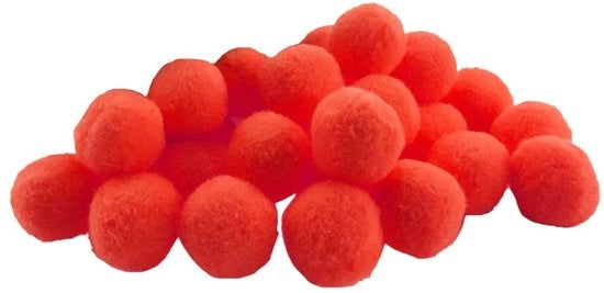 Pomponi 100 pezzi - Piccole sfere - Decorazioni artigianali - Accessori DIY - Per progetti scolastici - Realizzati in polipropilene - 18mm - Boccioli per ricamo