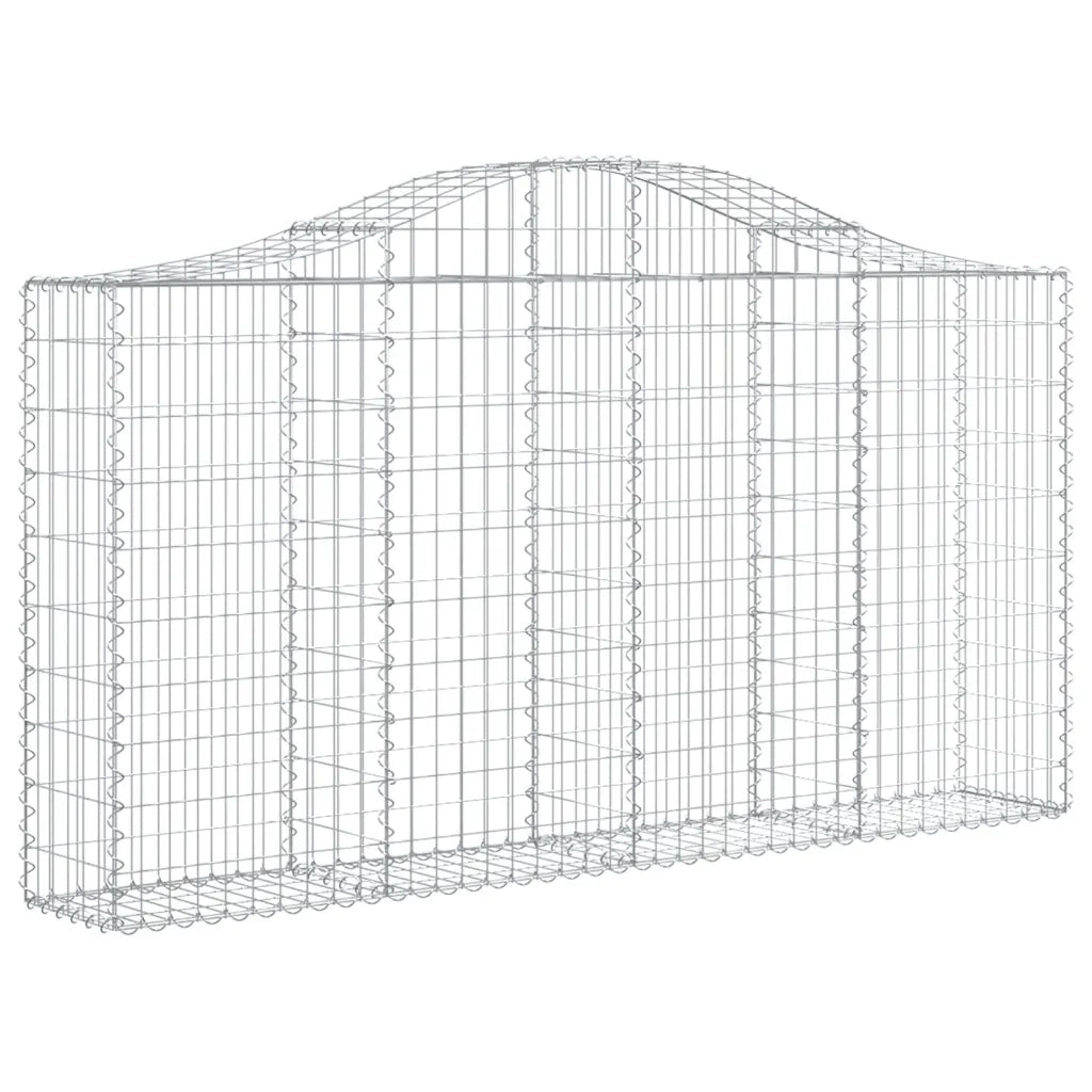 Cesti Gabbioni ad Arco 6 pz 200x30x100/120 cm Ferro Zincato 3145434