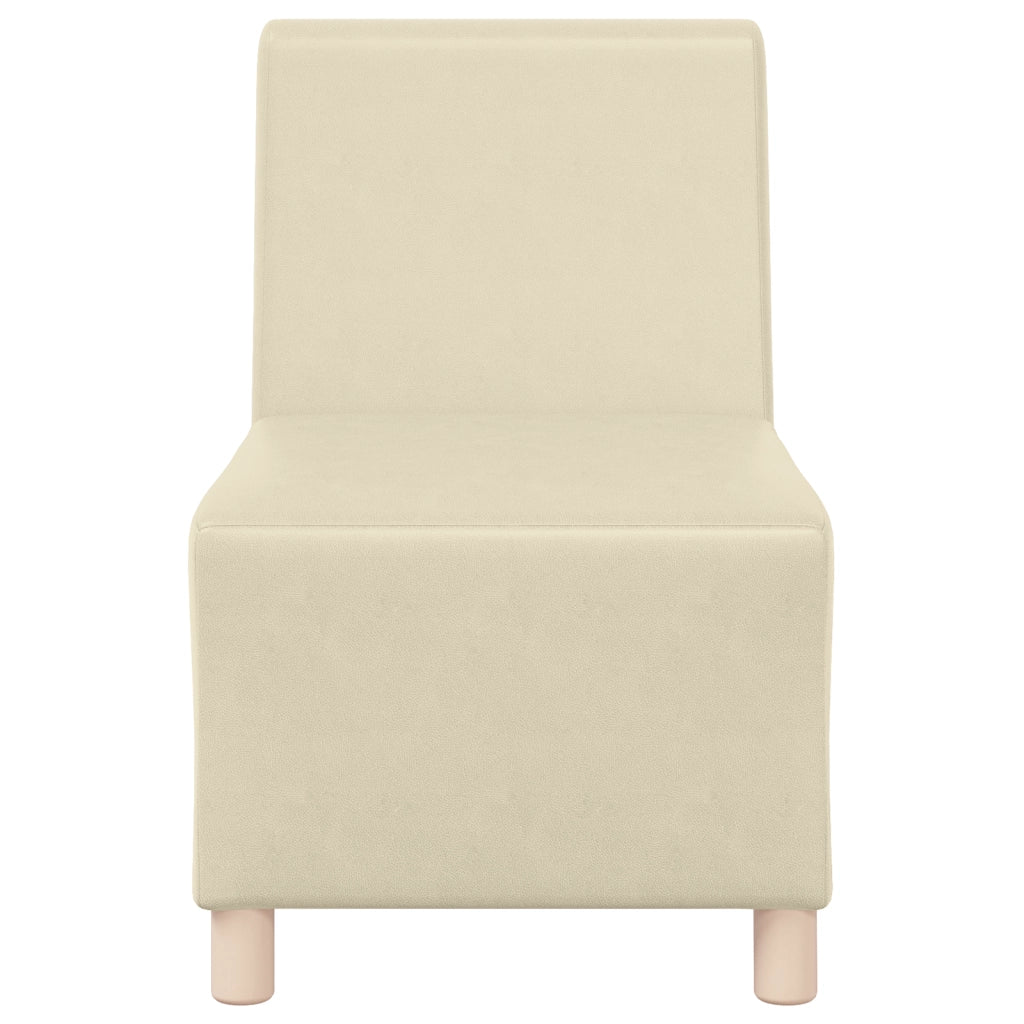 Divano Sedia senza Braccioli Crema 55 cm in Similpelle