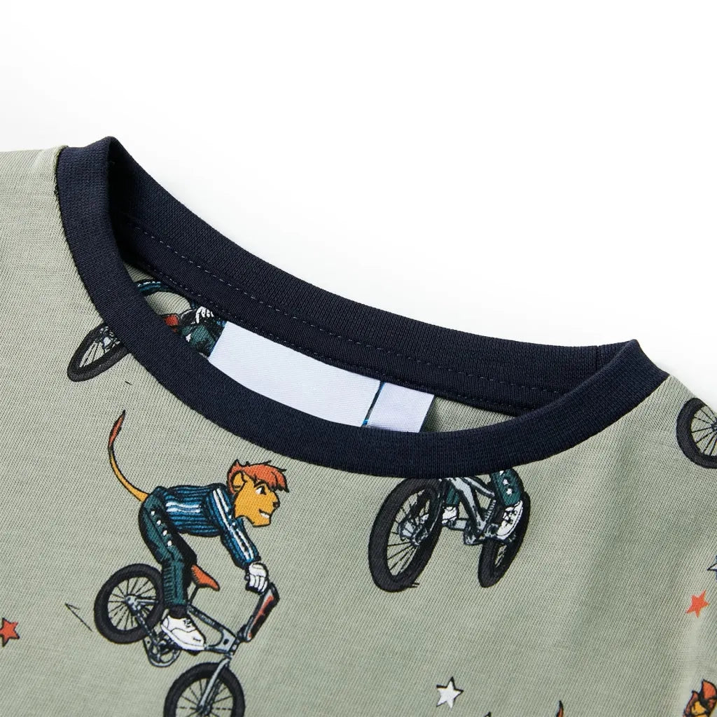 Pigiama da Bambino a Maniche Corte Cachi Chiaro 128 CFW8235874
