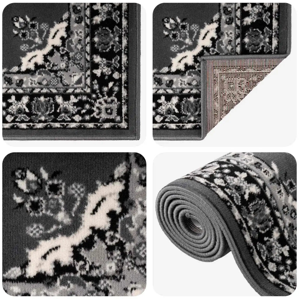 Tappeto Runner FLORNES Tessuto Grigio 100 x 200 cm PP 7 mm 42057542