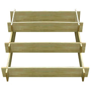 Fioriera | Cassetta per fiori | Vaso a 3 Livelli 90x90x35 cm in Legno Impregnato