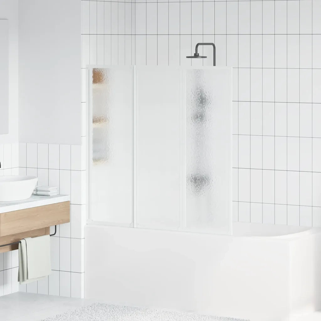 Doccia da bagno a parete 141 x 132 cm 3 Pannelli pieghevoli cod mxl 51213