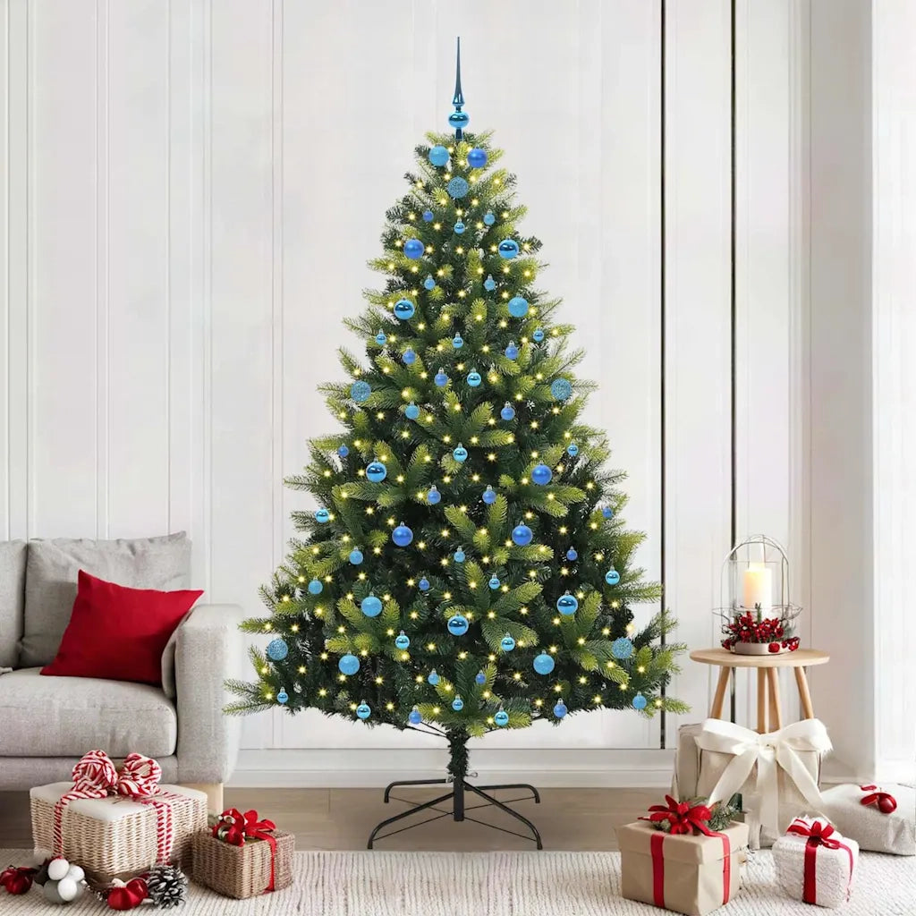 Albero di Natale | Decorazioni natalizie Artificiale a Cerniera con 300 LED 210 cm