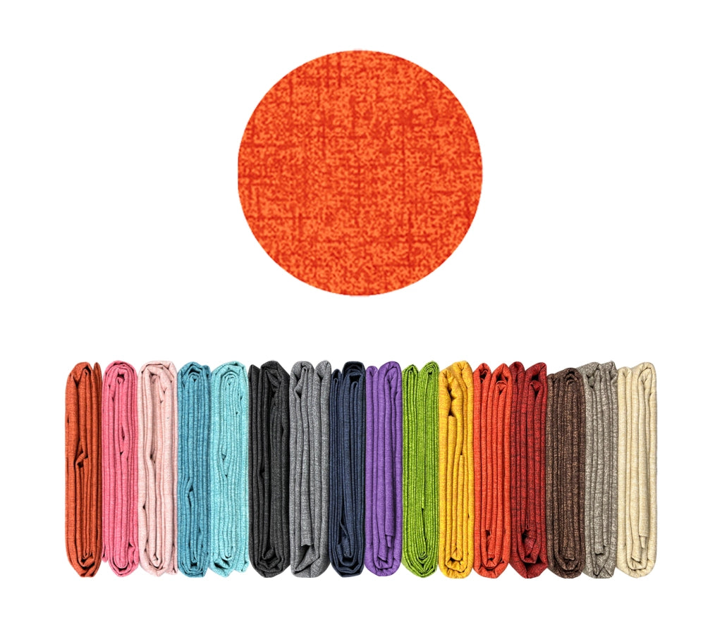 Telo Arredo Tinta Unita Made in Italy in Cotone Panama Grandfoulard Copritutto Arancione - 1 Posto 280x170