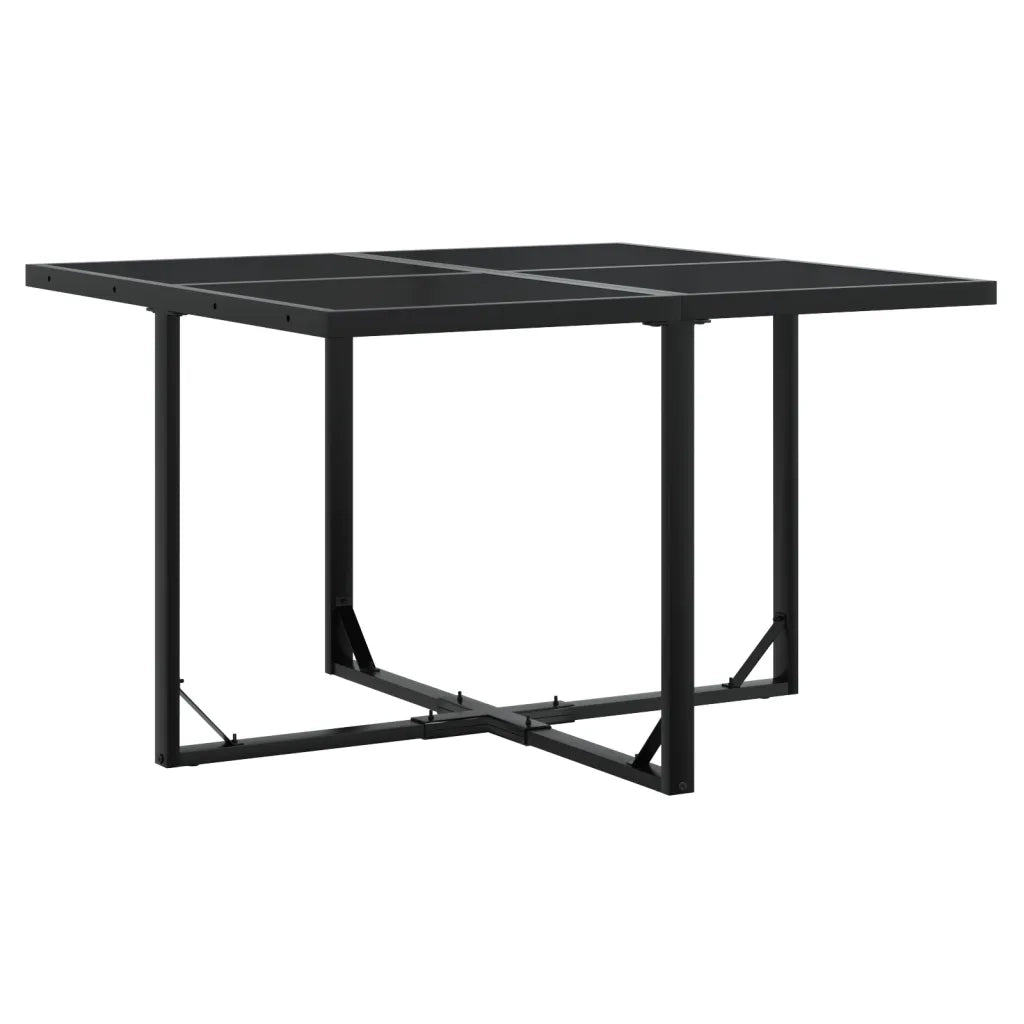 Set da Pranzo da Giardino 9 pz con Cuscini Nero in Textilene 3295078
