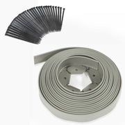IDMarket - Cordone flessibile da giardino 10 M grigio alto 5 CM + 30 picchetti