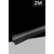 Trade Shop - Binario Trifase Bianco Nero Da 2 Metri Sistema Di Illuminazione Faretto Gf016-2m - Nero