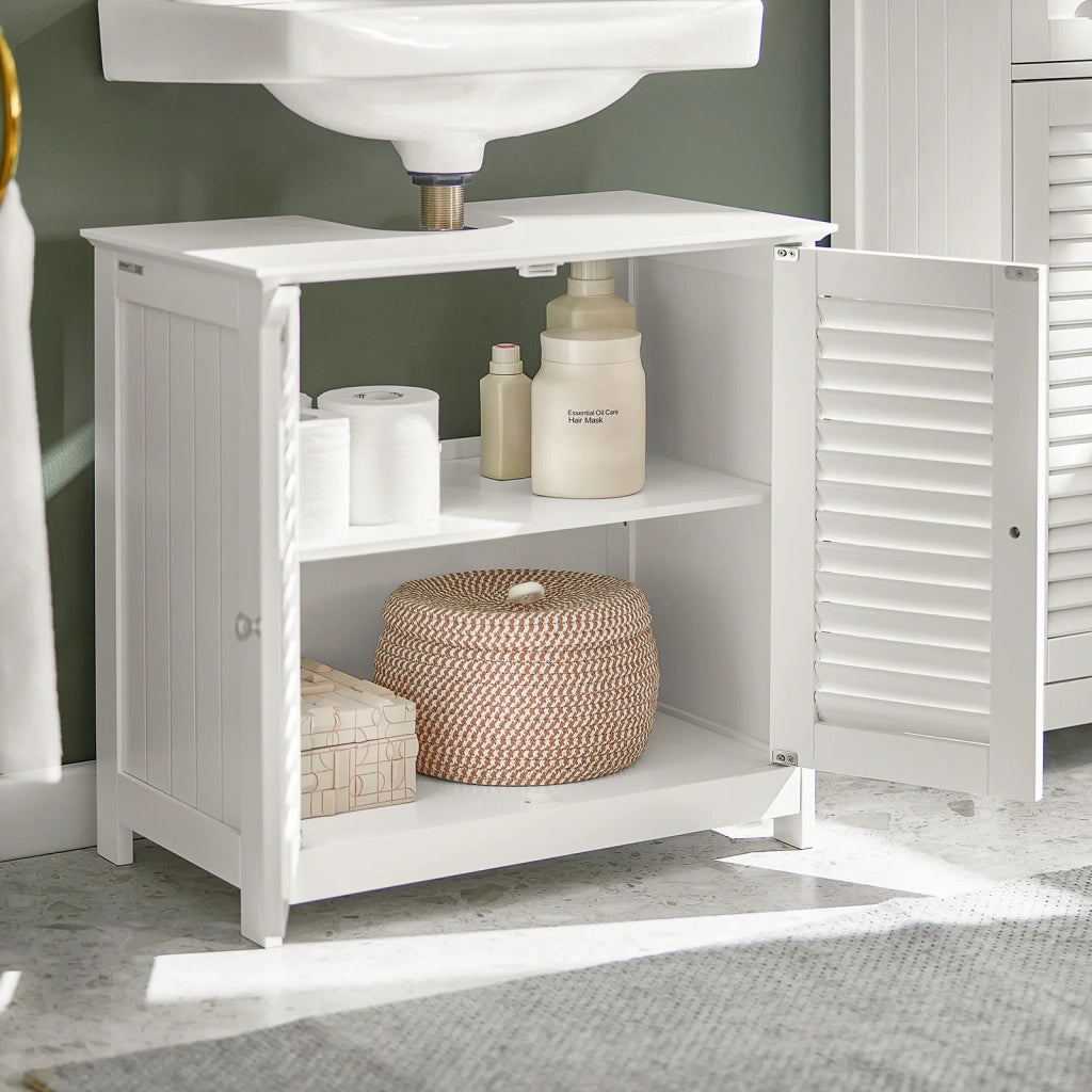Mobiletto Bagno Cassettiera Bagno Armadietto Bagno Mobile Sottolavabo per Bagno Bianco FRG237-W