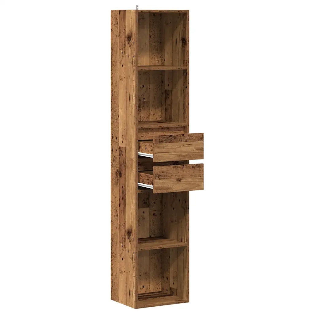 Libreria-Scaffale per Libri-Mobile di Stoccaggio Legno Antico 36x30x171 cm in Legno Multistrato