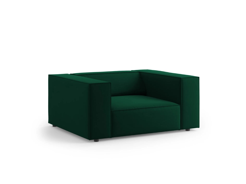 Cosmopolitan Design - Poltrona "Arendal" in velluto verde bottiglia 