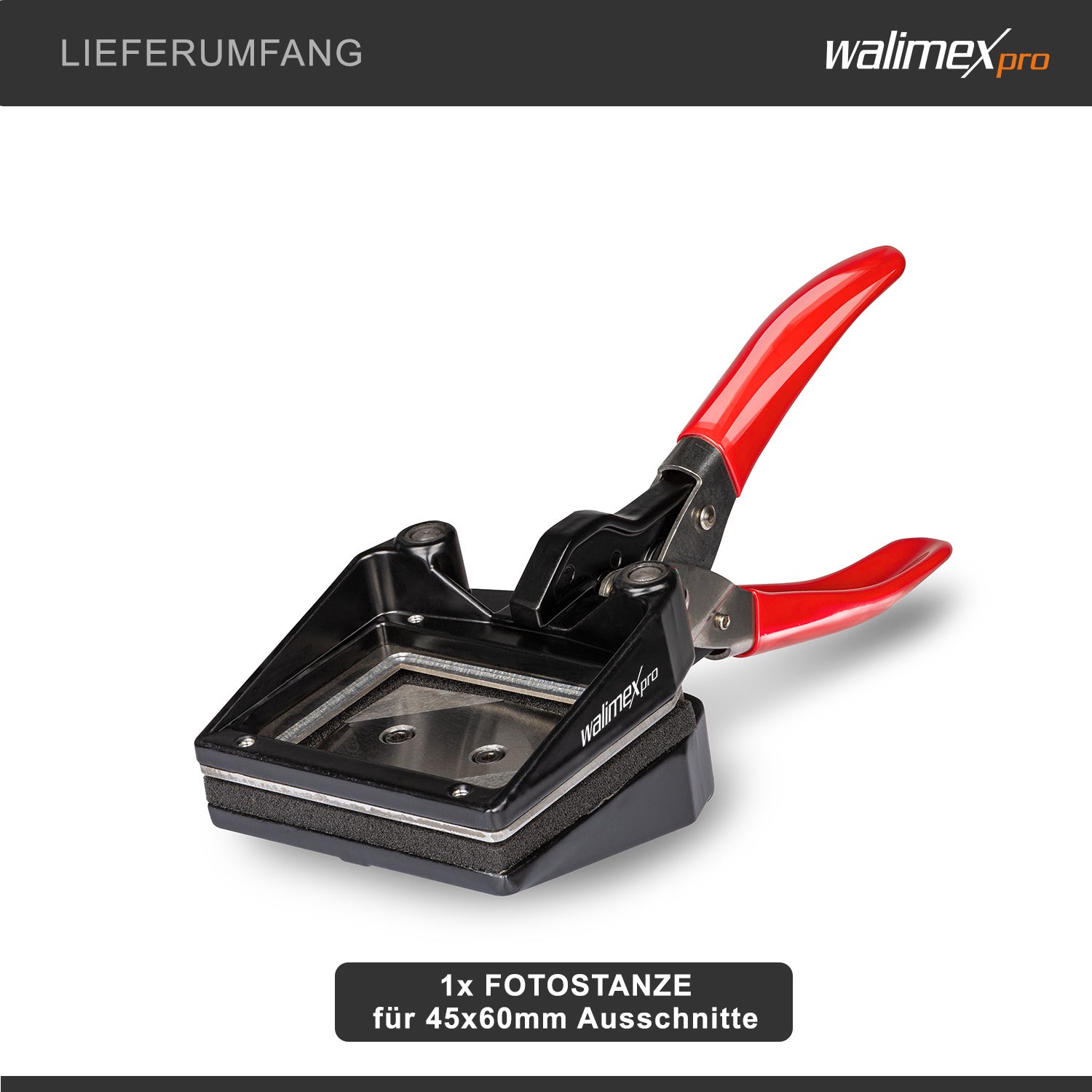 Taglierina per fototessere 45 x 60 mm, Fustellatrice manuale per taglio foto in formato fototessera, con manico ergonomico