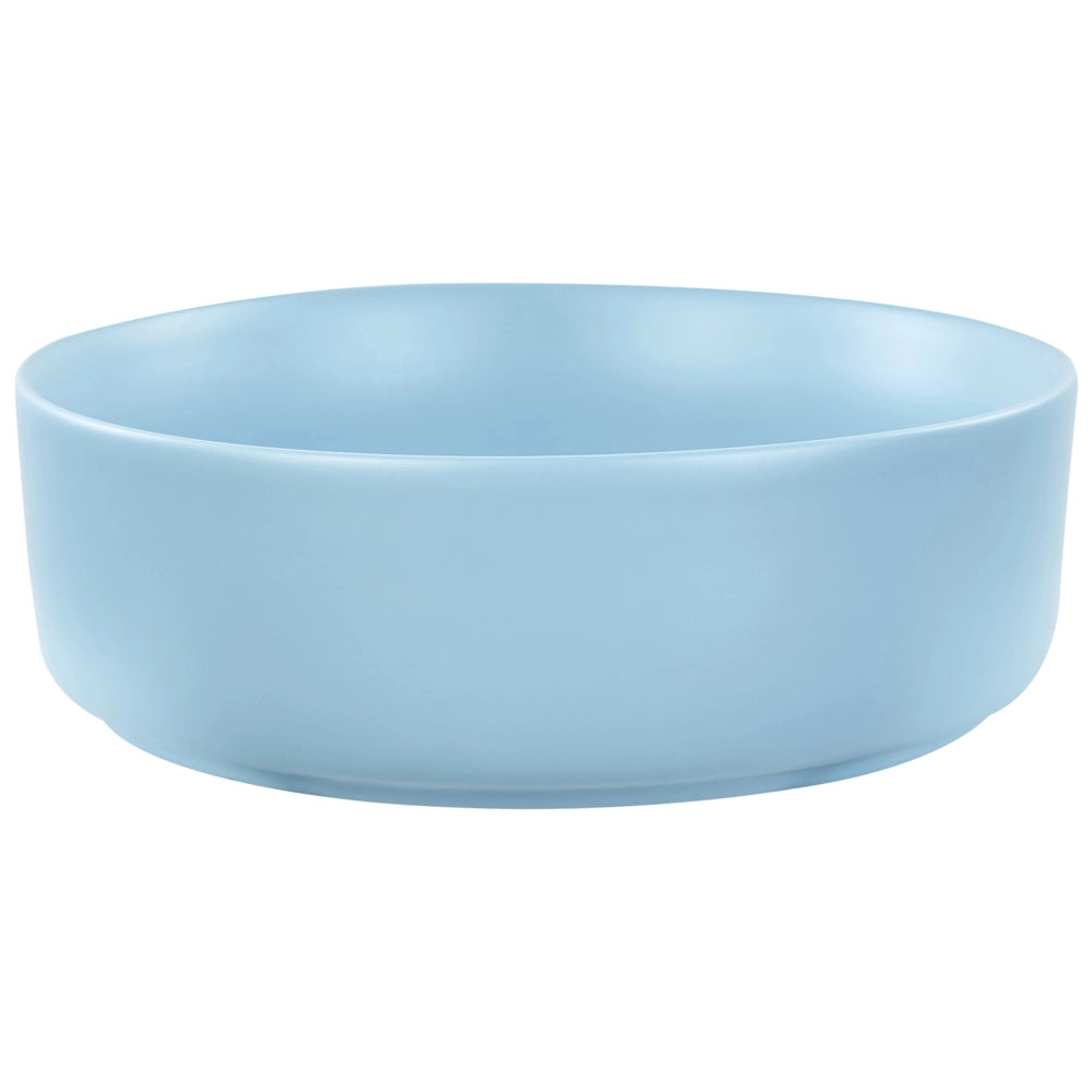 Lavandino da appoggio Blu Ceramica 370 mm Opaco Lavandino da bagno rotondo