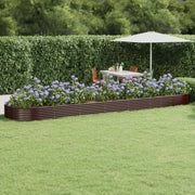 Vaso Giardino Acciaio Verniciato a Polvere 600x140x36cm Marrone cod mxl 66906