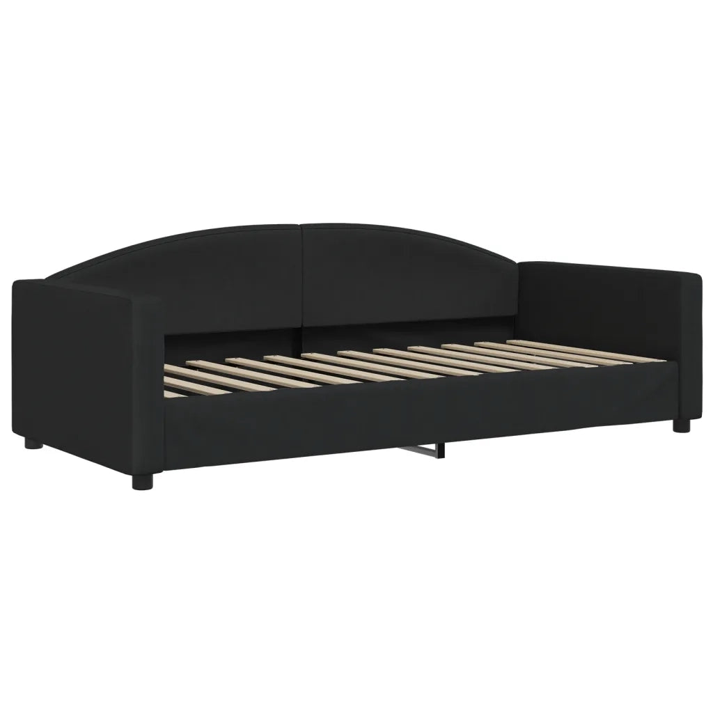 Divano Letto Estraibile con Cassetti-Sofa Letto-Daybed Nero 90x200 cm in Tessuto 533050