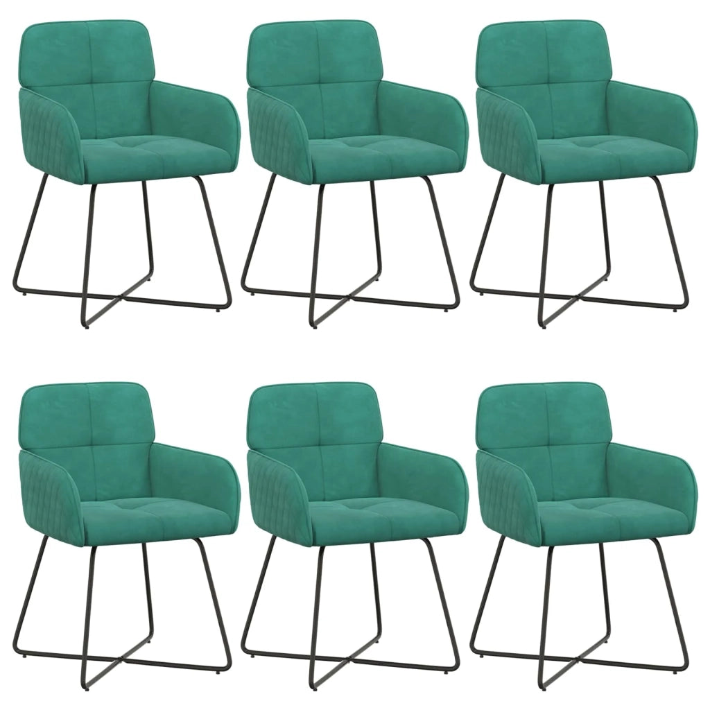 Sedie da pranzo 6 pz Velluto Turchese 59 x 56,5 x 86 cm 3428227