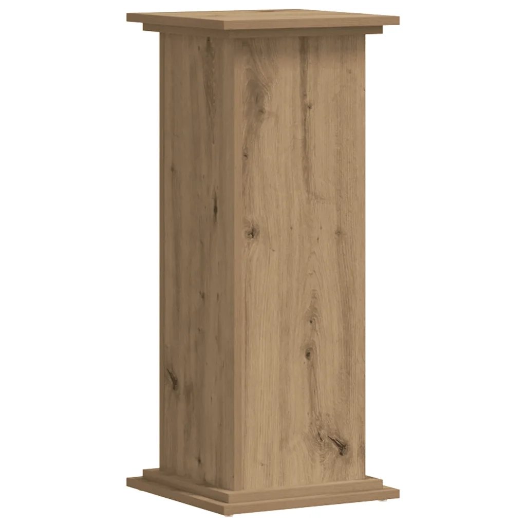 Supporto per Piante Rovere Artigianale 33x33x80 cm Multistrato 852977