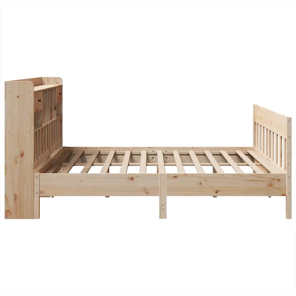 Letto matrimoniale | Letto per adulti | Giroletto senza Materasso 180x200 cm in Legno Massello di Pino