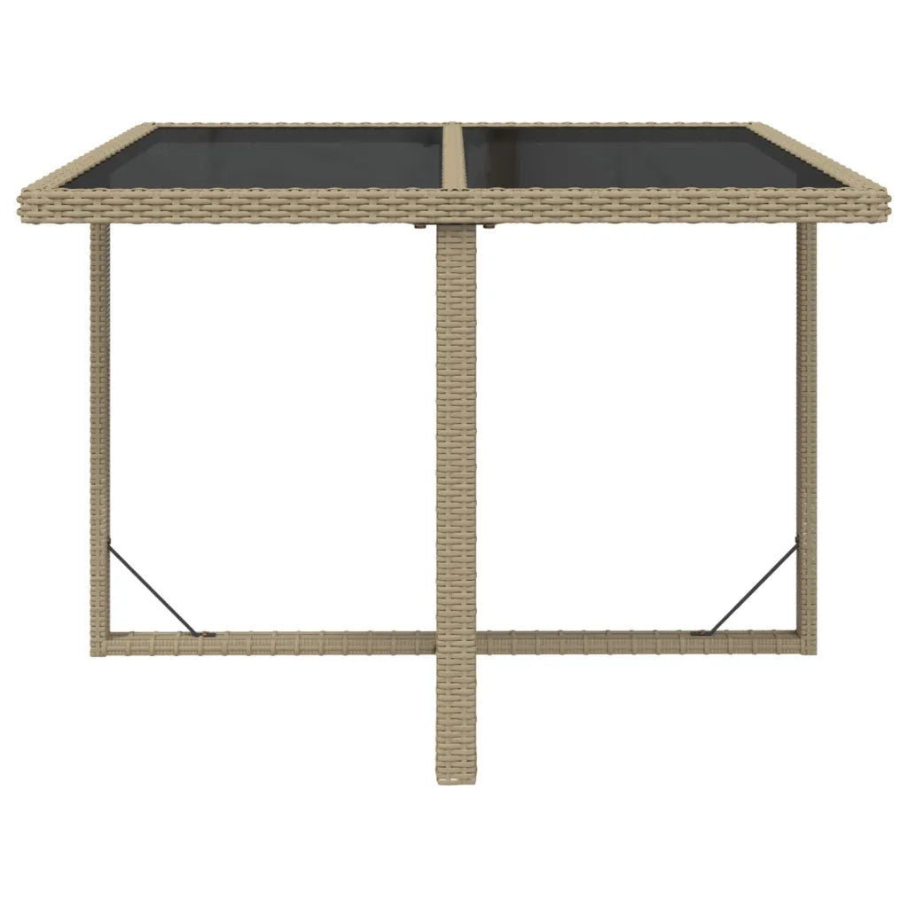 Set da Pranzo da Giardino 9 pz con Cuscini in Polyrattan Beige 3095517