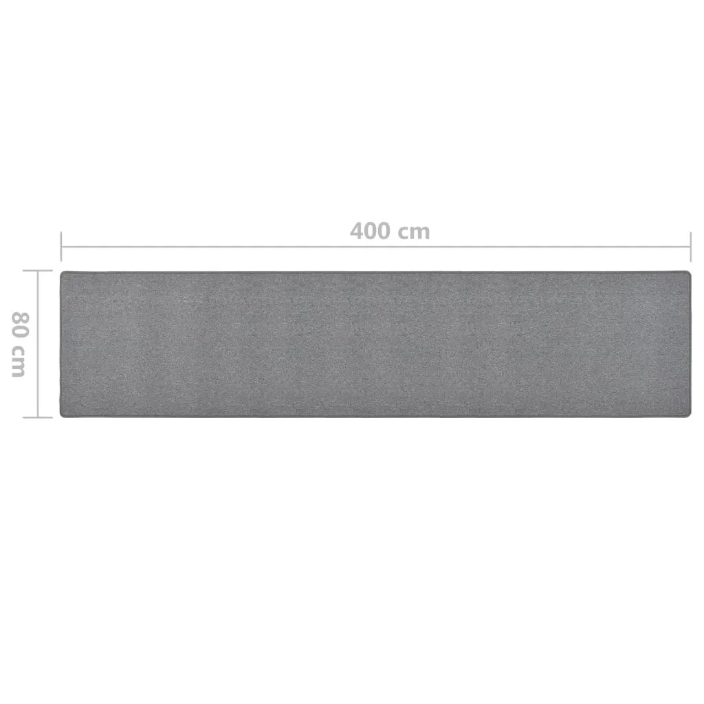 Tappeto del soggiorno | Tappeto Corsia Grigio Scuro 80x400 cm