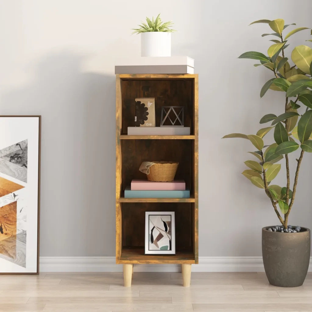 Credenza Rovere Fumo 34,5x32,5x90 cm in Legno Multistrato cod mxl 25854