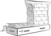 Tas di archiviazione per sotto il letto - Grande cassa di archiviazione per abbigliamento e 2 sacchi a vuoto - Perfetta per l'archiviazione