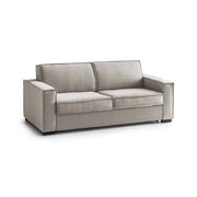 Divano fisso Ayramah, Divano a 2 posti Large, Made in Italy, SofÒ  Soggiorno in tessuto, con Braccioli slim, cm 180x95h90, Tortora