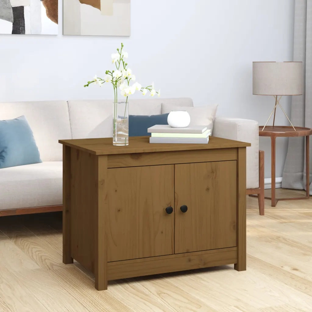 Tavolino da salotto | Tavolino da caff¨¨ | Tavolino da Soggiorno ambra 71x49x55 cm in Legno Massello di Pino