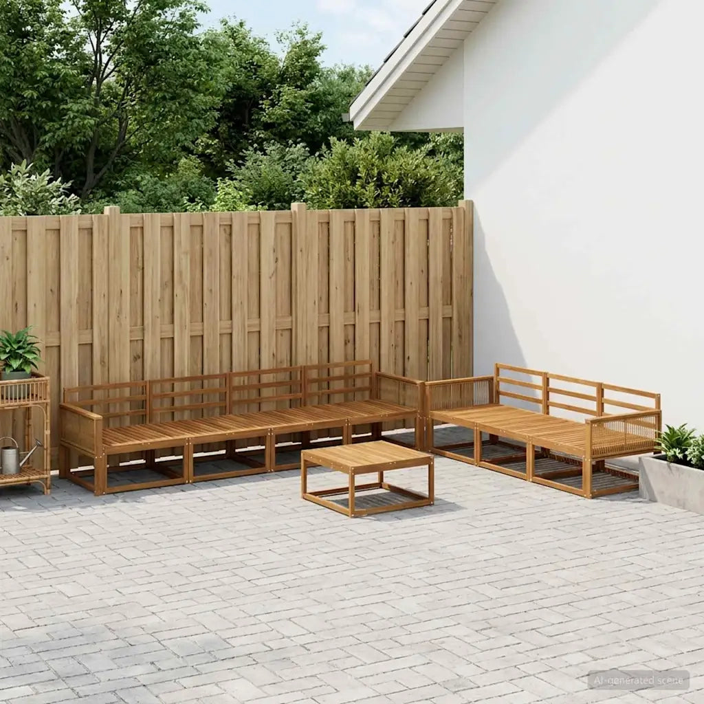 Set di divani da esterno 8 pcs Naturale