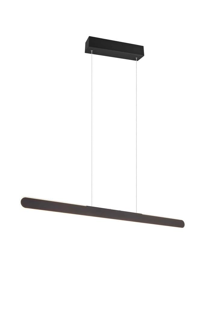 Lampada a sospensione LED a bi-emissione, metallo, nero, L 100 cm, Helios