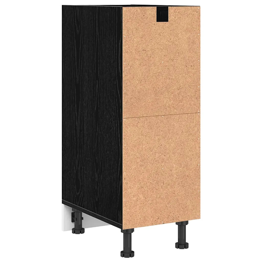 Base per Cucina con lo scaffale Rovere nero 30 x 44,5 x 81,5 cm 876650