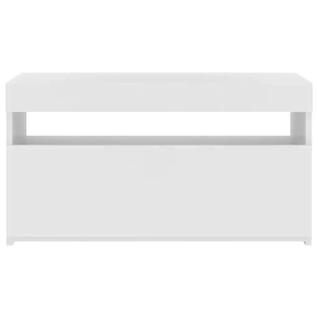 Mobile Porta TV con Luci LED Bianco 75x35x40 cm 804391