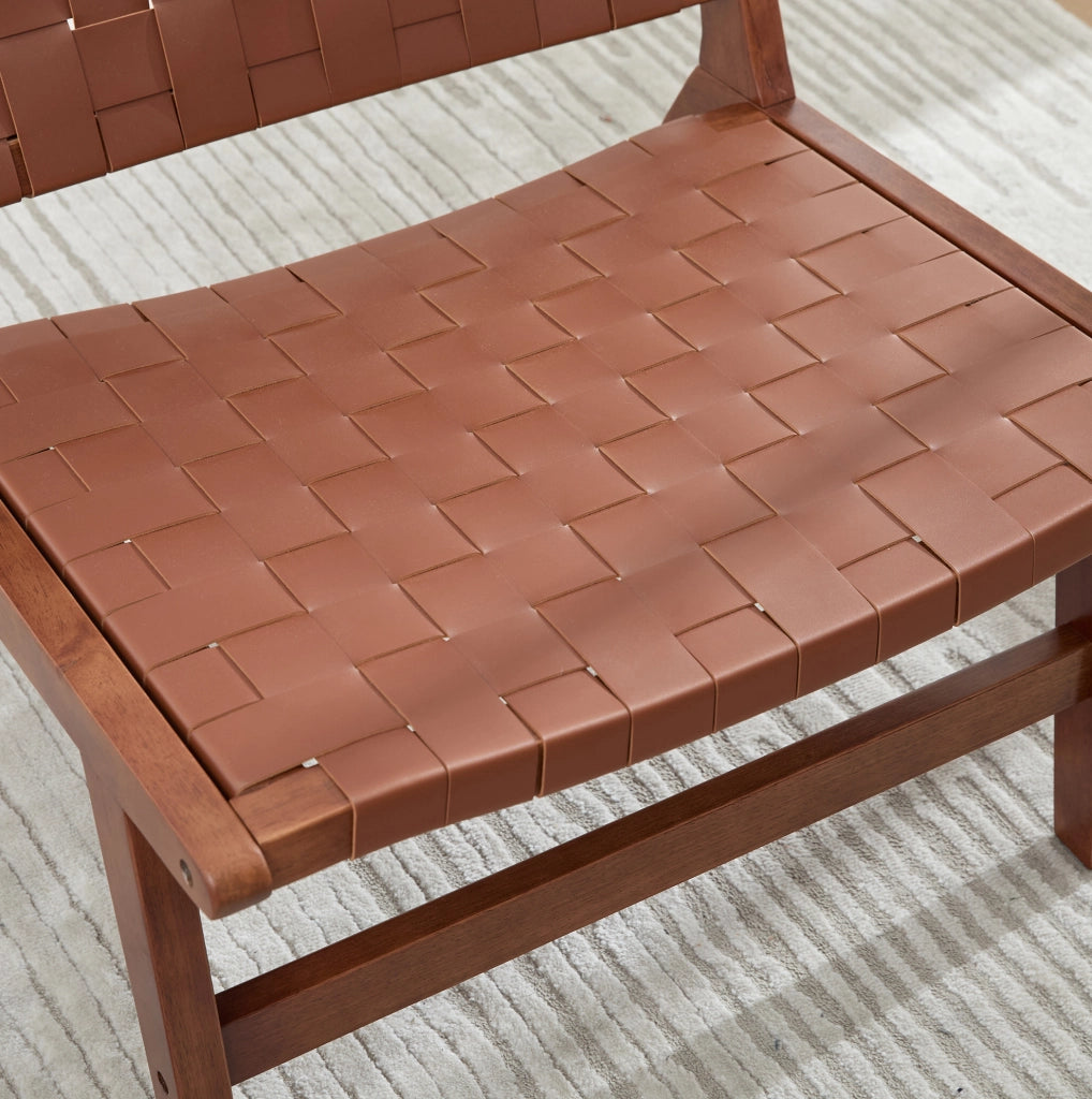 Poltrona 71x66x72 cm senza braccioli in PU marrone