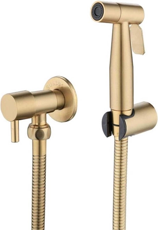 Accessori per la stanza da bagno e sanitari - Set di rubinetto per bidet - Rubinetto per stanza da bagno - Accessori per stanza da bagno - 304 - Set di rubinetto per bidet con montaggio a molla - Bocchetta per alta pressione per la stanza da bagno