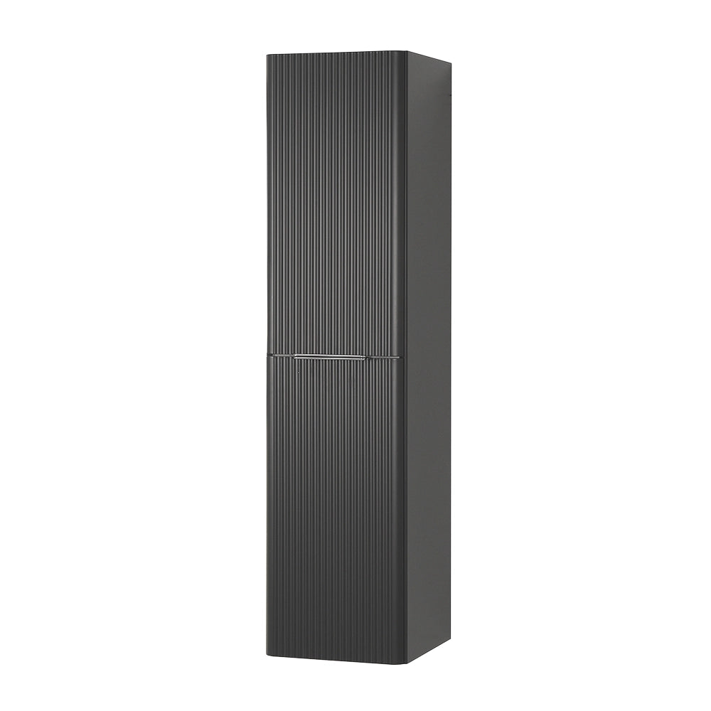 Colonna bagno sospesa 140cm in antracite cannettato a 2 ante Mia
