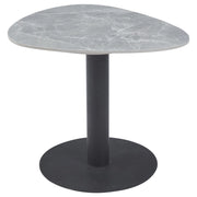 Tavolino Drop 60x50x50cm Grigio Marmorizzato E Nero