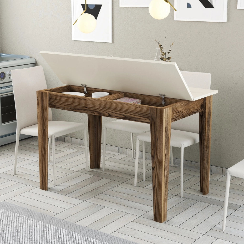 Zane, Tavolo Fisso 6 Posti, 110x72x75h cm Marrone Noce