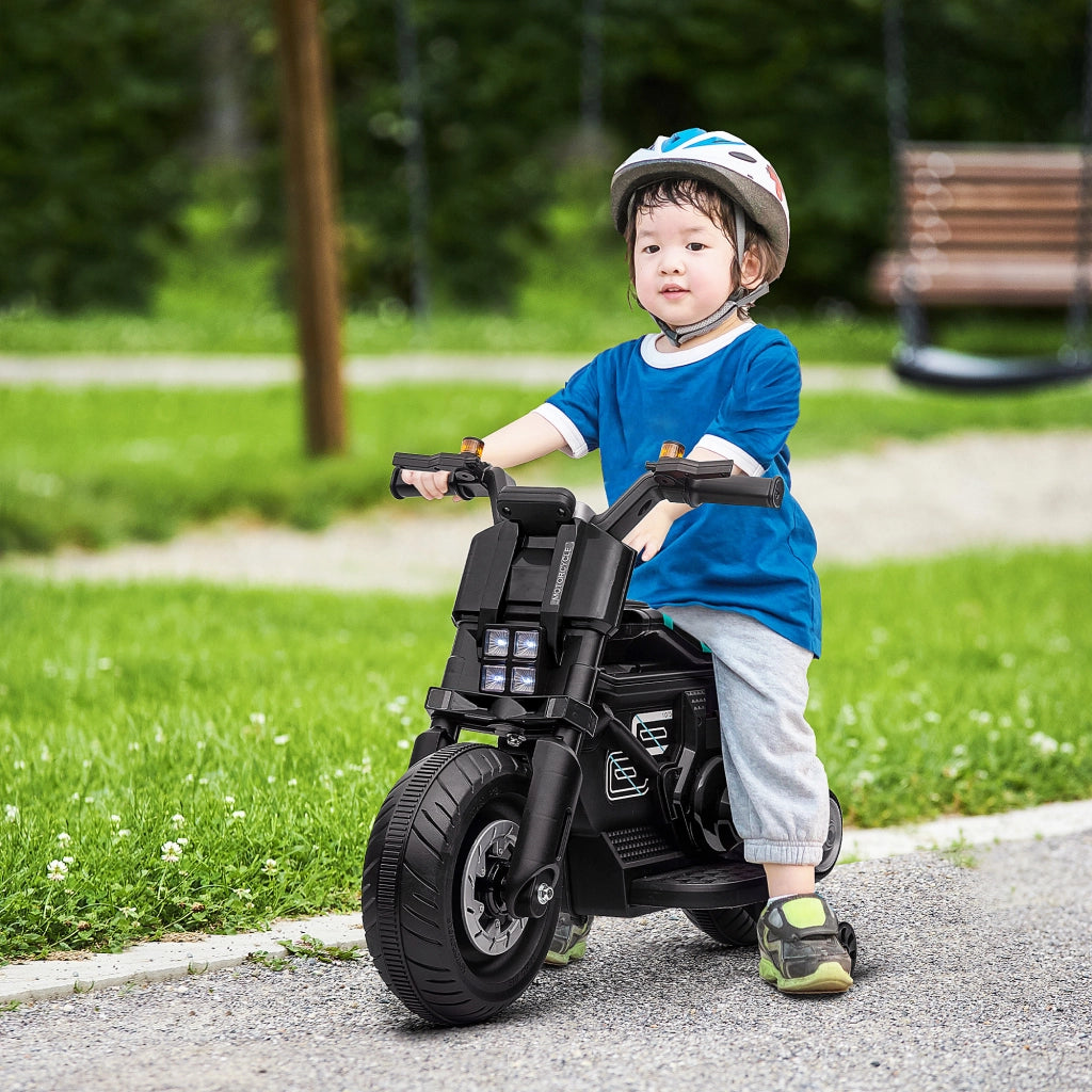 Moto Elettrica per Bambini 3-5 Anni ¨C Zephmum ¨C Nera PP e Metallo 86x44x58 cm