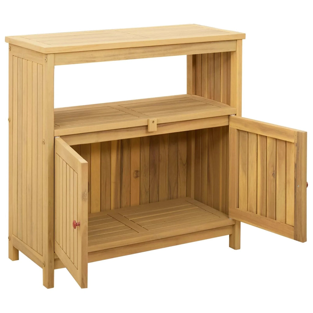 Tavolo consolle da giardino Acacia chiaro 80 x 35 x 75 cm 42026800