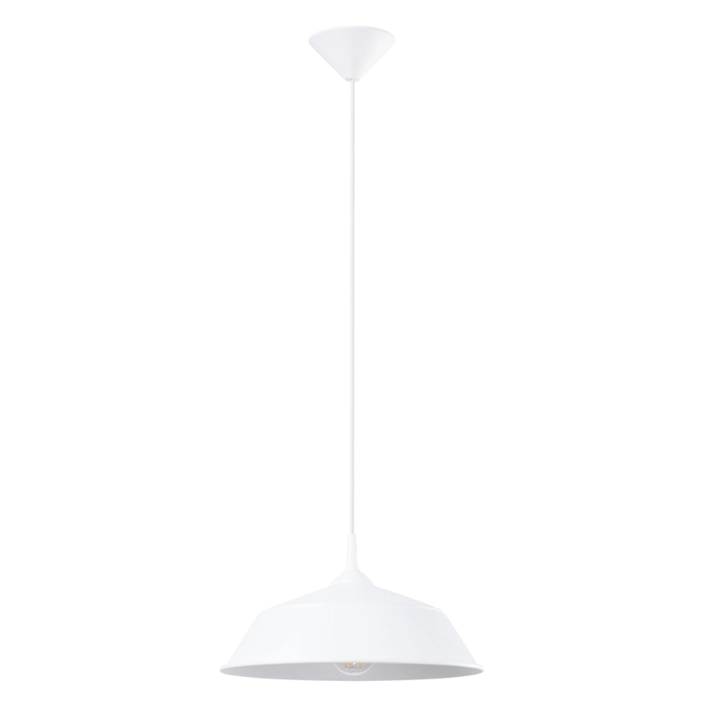 Lampada a sospensione cupola bianca Dagmar E27 Pure Lume