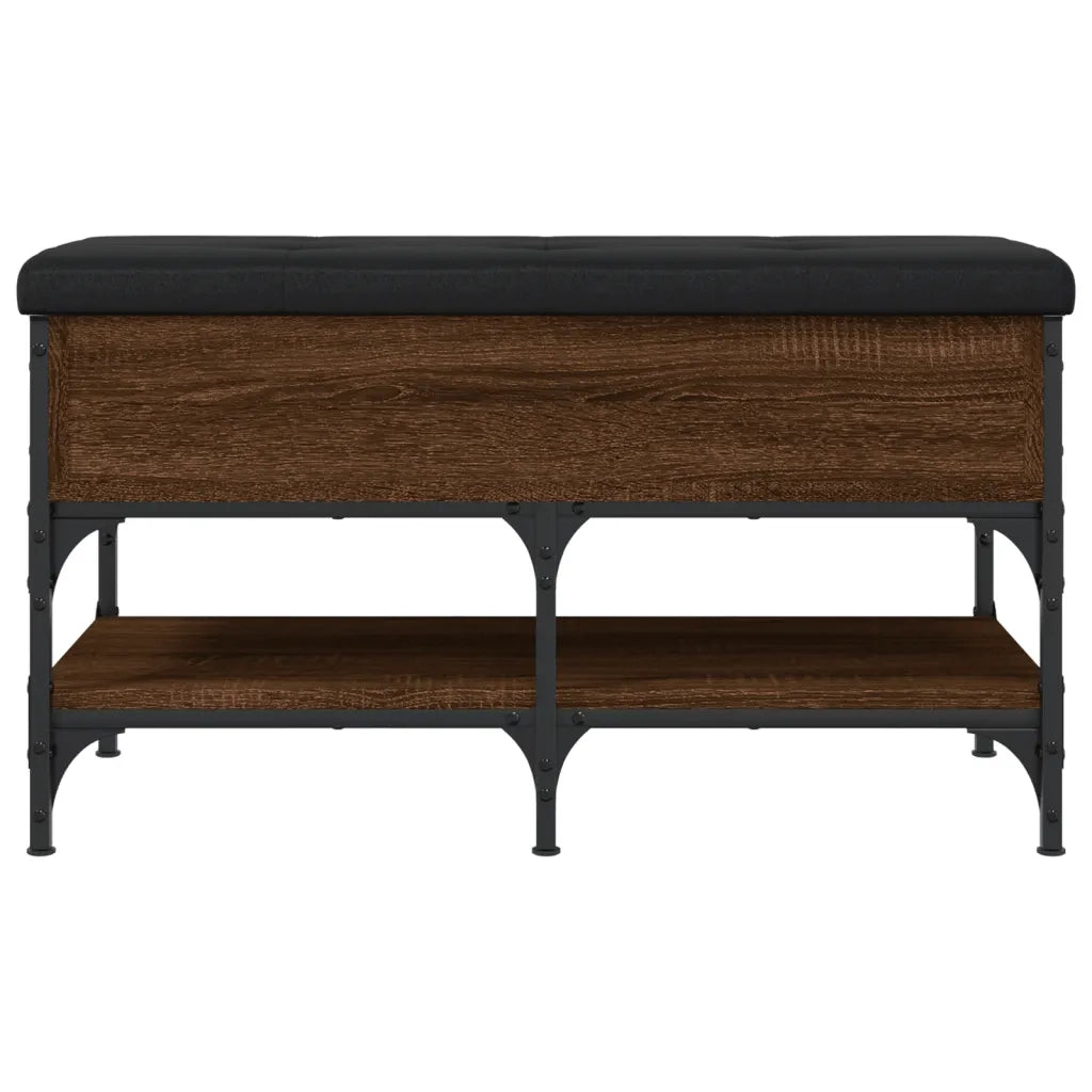 Panca Porta Scarpe Rovere Marrone 82x42x45 cm Legno Multistrato 835196