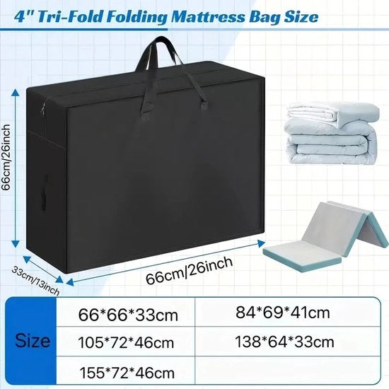 Tas per letto! Tas per lettino con materiale impermeabile, pieghevole 3 volte, con maniglie robuste per trasporto e stoccaggio facile.