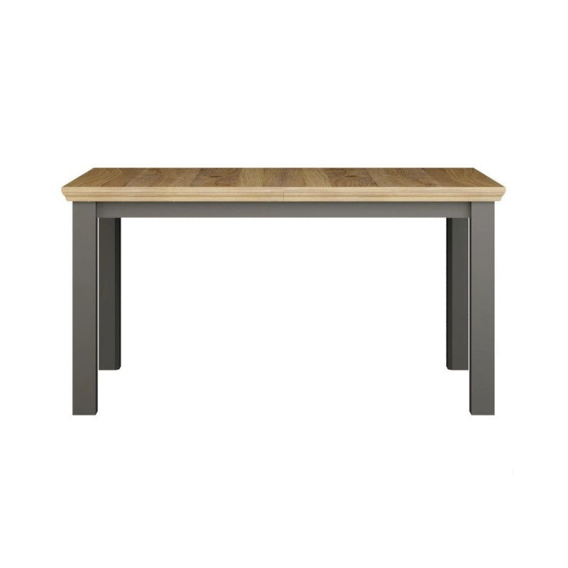 Tavolo allungabile Essenza con piano rovere e struttura grigio scuro