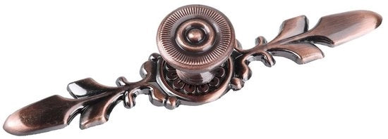 Maniglia Antico Design - Maniglia per Porta - Maniglia a Mano - Maniglia a Piastra - 4 Pezzi - 120 mm di Lunghezza di Avanzamento - Maniglia per Cassetto