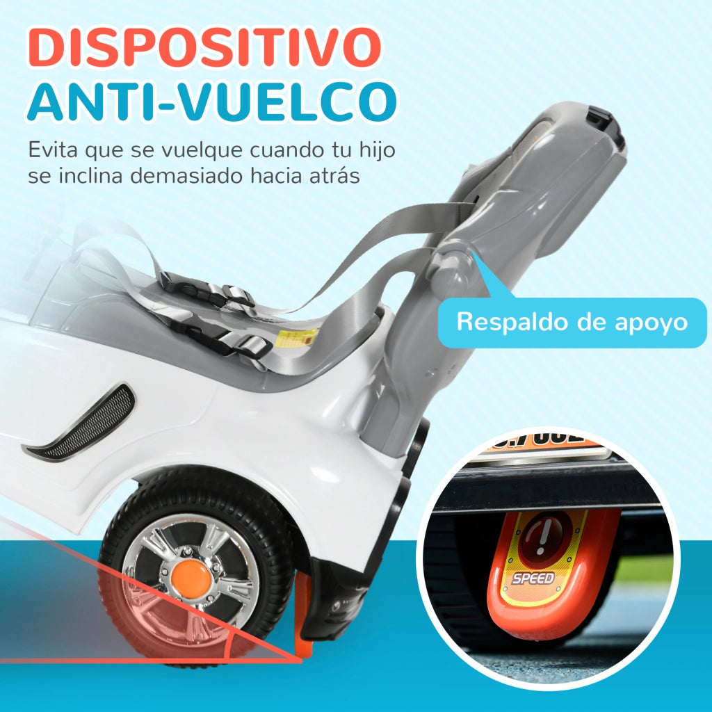 Correpasillos 3 in 1 per Bambini con Cassetti e Luci ¨C Zephmum ¨C Bianco